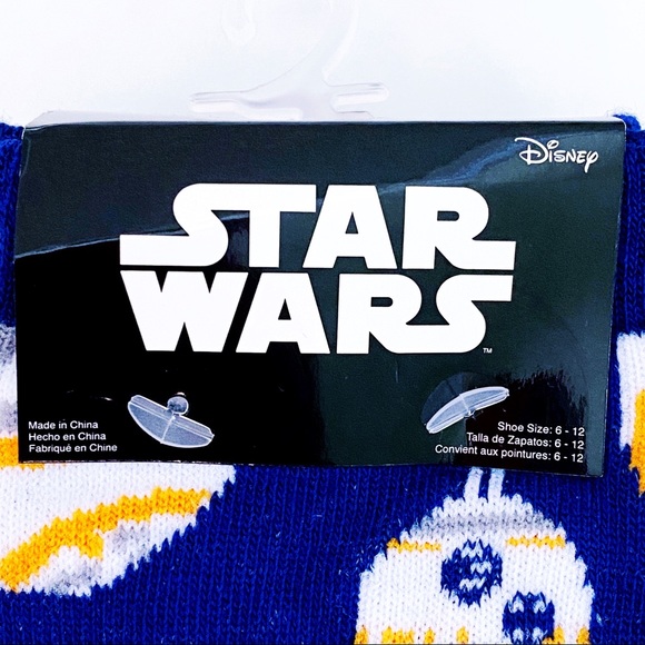 Disney Star Wars R2-D2 BB-8 Droid Crew Socks Mens Womens Fun Novelty Gift - Picture 3 of 7